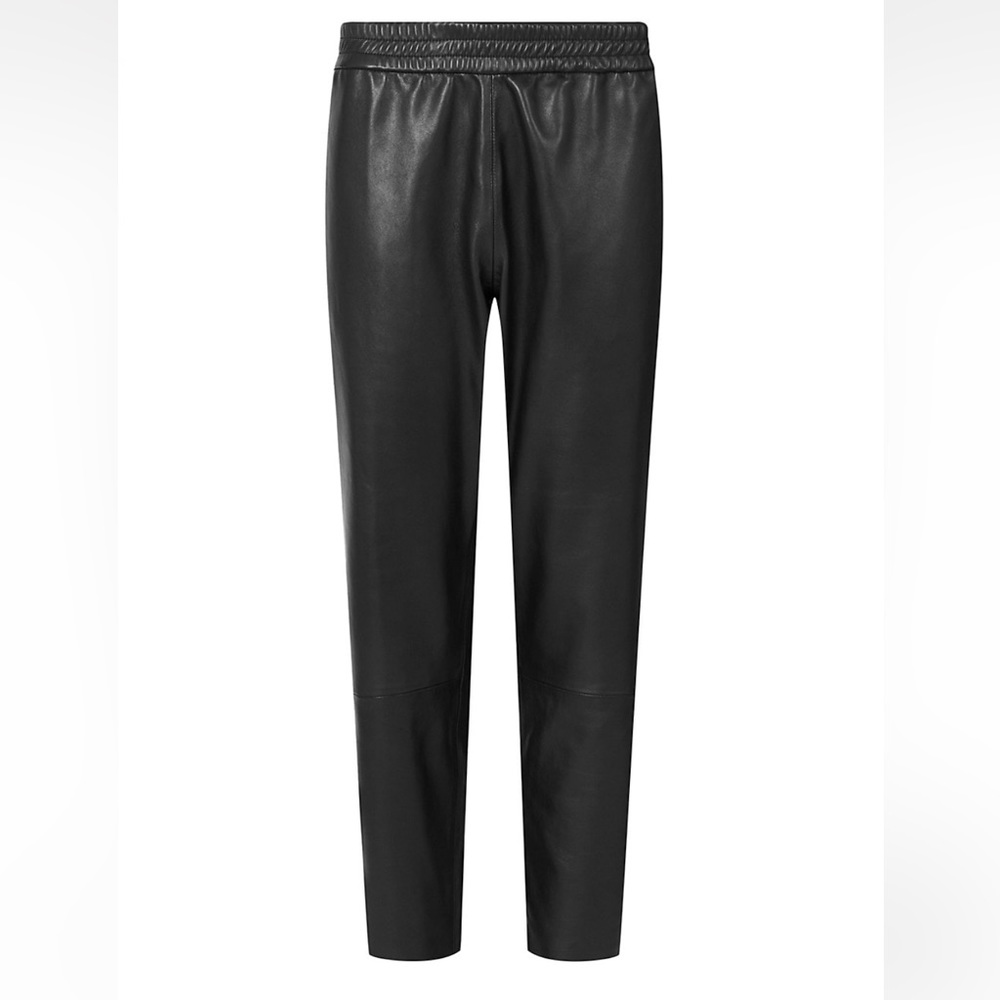 All Saints leather jogger pants